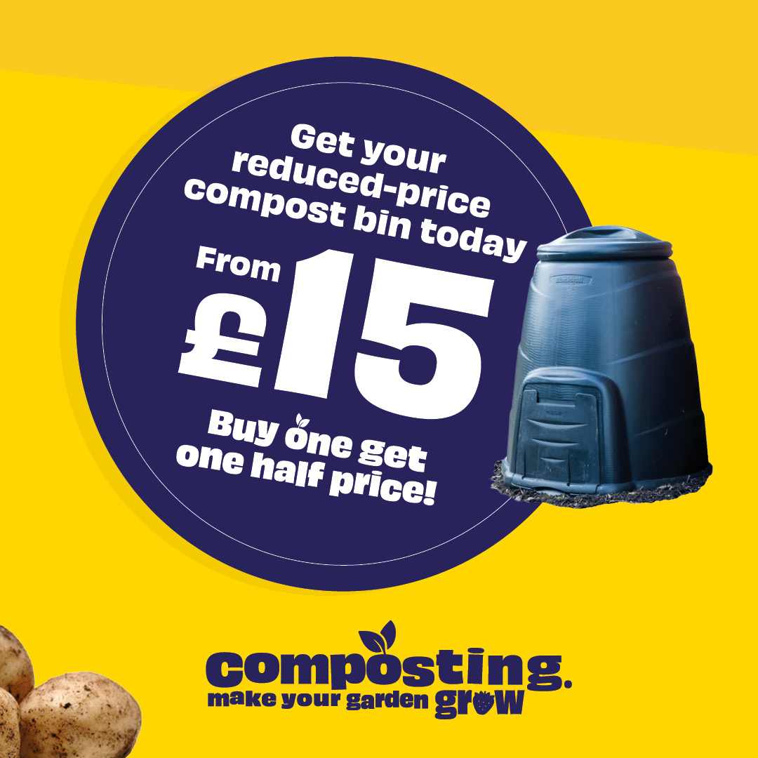 Ever thought of having a go at home composting? 🍓🥕🥦 It’s #CompostAwarenessWeek so now is the perfect time to get started orlo.uk/compost_AEX2W We’ve teamed up with @getcomposting to offer cut price compost bins. Prices start from £15 and they're buy one get one half price!