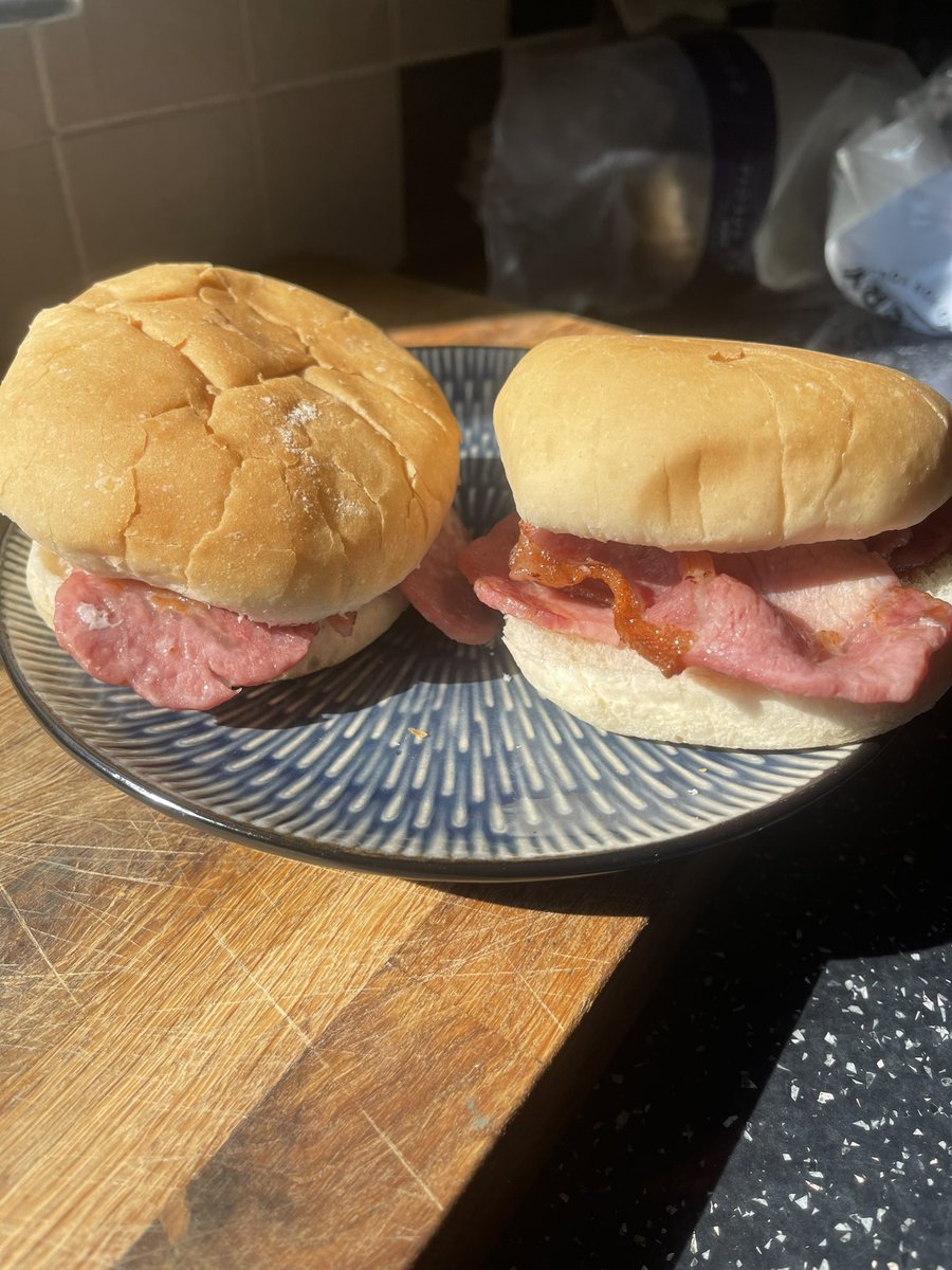 Getting your hands on a nice pair of baps is a good way to start any day 😉 #Bacon #BaconRoll #NiceBaps