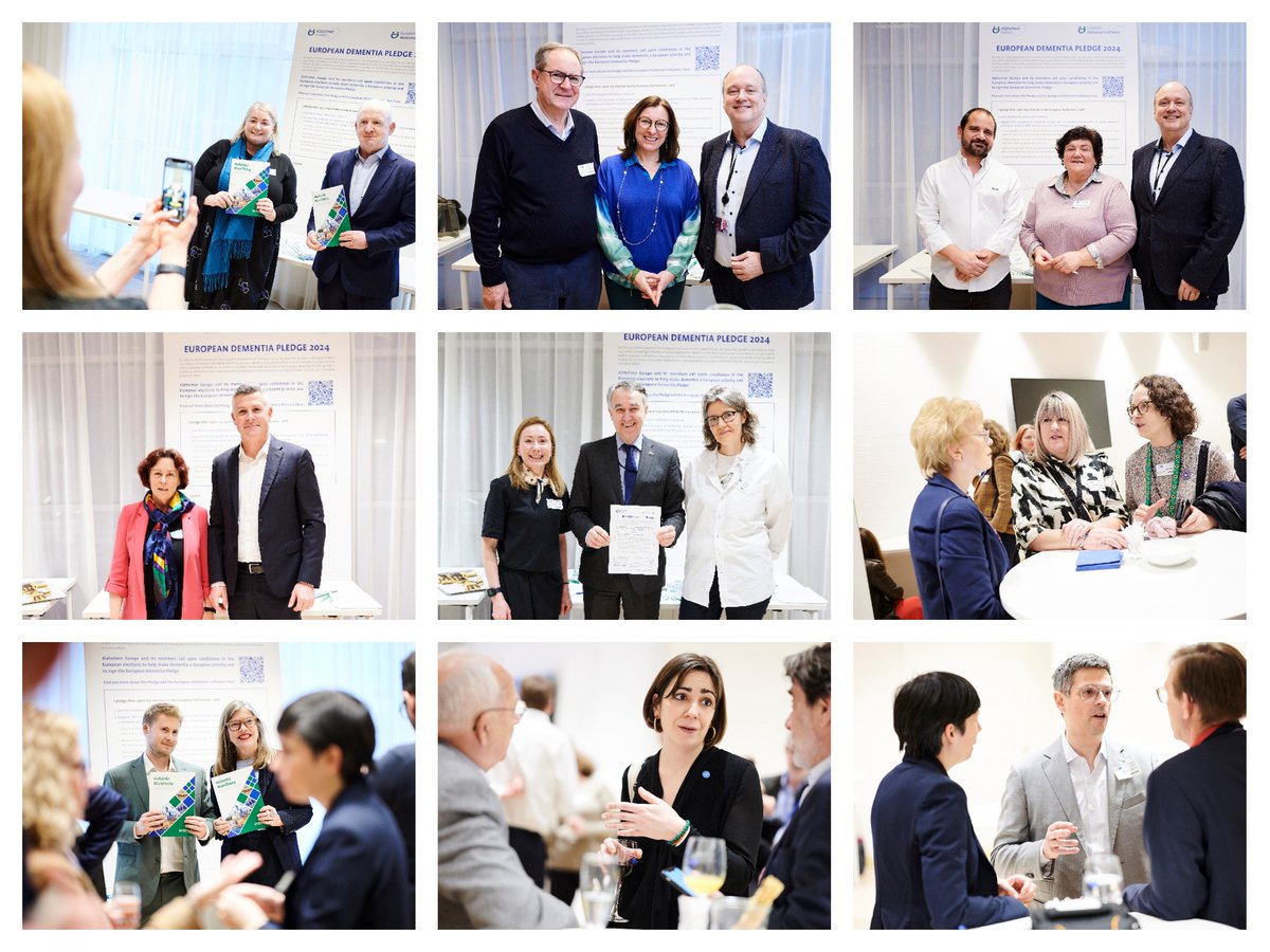 Our national members are vital to our #EUelections2024 campaign working hard on the campaign trail in their countries. Great to see so many of them at our recent European Parliament reception. We appreciate all the support! 
#DementiaNeedsEU #DementiaPledge2024 #HelsinkiManifesto