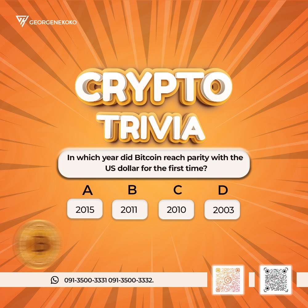 Its Tuesday Trivia! Drop your answers in the comment section below! ✅ Use hashtag #triviawithgeorgenekoko ✅ Tag a friend #TuesdayTrivia #CryptoTrivia