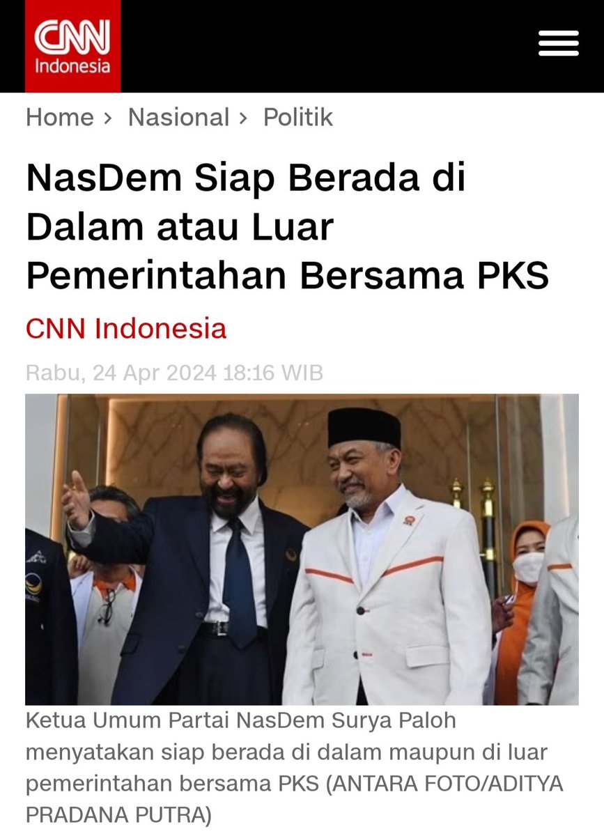 Setelah sempat 'mengambang' kemarin... Sekarang sudah balik ke skenario 'awal'... PKS sangat mungkin juga untuk bergabung karena di periode-periode lalu sudah 'berteman akrab' dengan PS. #koalisigemoy