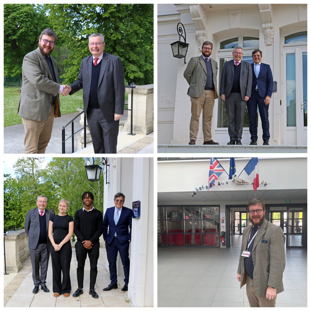 Dr Hyde thanks Isabella &amp; Jean for a great tour &amp; Nick Hammond <a href="/BSP_Head/">Nicholas Hammond</a> &amp; <a href="/BritishSchParis/">The British School of Paris</a> chair of governors for their time &amp; discussion on changes due in 2028 for overseas British students returning to UK universities. All the British schools on this trip have been impressive.