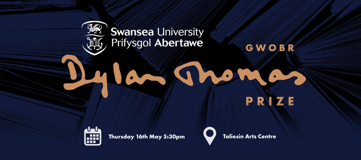 Not long now until our Dylan Thomas Prize Award Ceremony🏆. Were excited to celebrate with all our wonderful authors and to welcome this year’s prize winner. 🥳 🗓️ 16 May 2024, Reception from 5:30pm 📍 Taliesin Arts Centre, Singleton Campus 🎟️ bit.ly/49Lrdxm