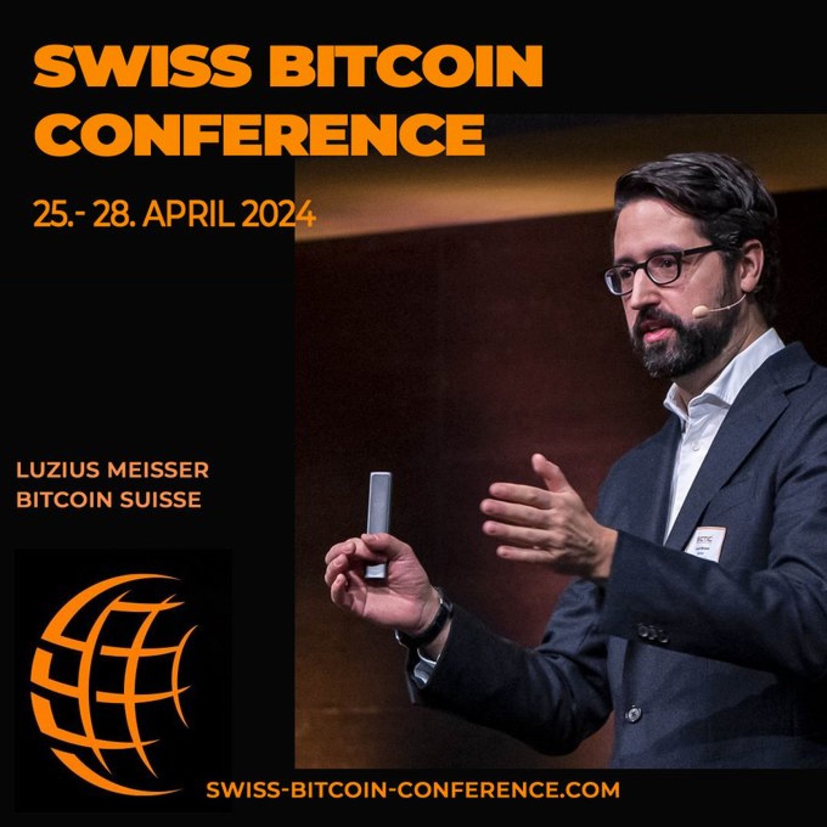 Bitcoin Suisse Chairman @Luzius Meisser is speaking at the @Swissbitcoincon  in Kreuzlingen this Saturday, 26 April 2024. Luzius will be talking about  Finance & Banking together with René Langer from Luzerner Kantonalbank
