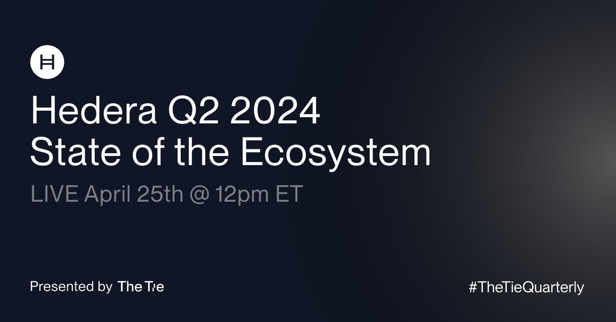 Join Hedera’s Q2 State of the Ecosystem call at 12pm ET today! The call will focus on institutional DeFi on @hedera. You won’t want to miss this. Watch with the link below ⬇️