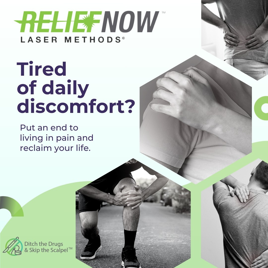 💡 Tired of daily discomfort? 🛑 Put an end to living in pain and reclaim your life. Call us for a FREE consultation, 636-925-1919.
 #shoulderpain #AchesAndPains #wellness #lasertherapy #drugFree #selfcare #painfree #natural #ditchthedrugs #nosurgery #energy #heal #lighttherapy