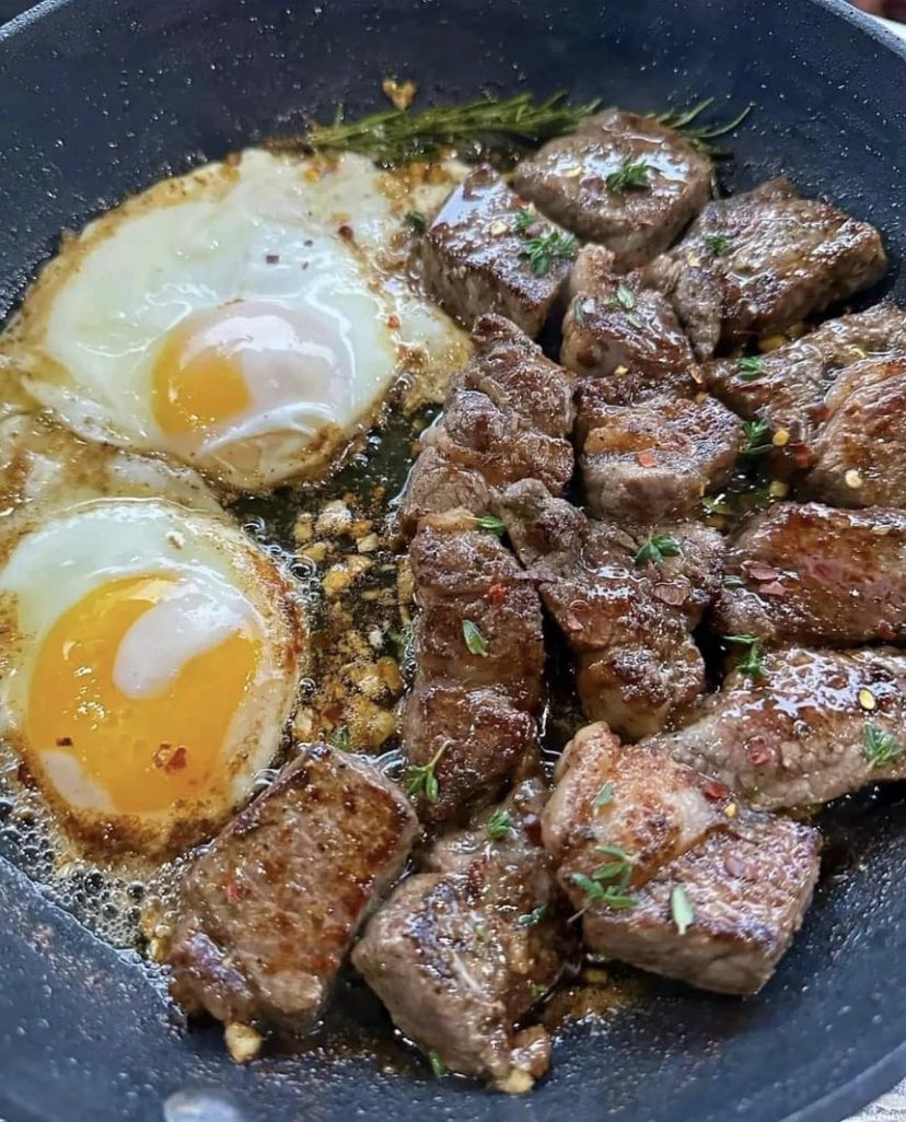 Who’s down for steak and eggs for breakfast? 🥩🍳