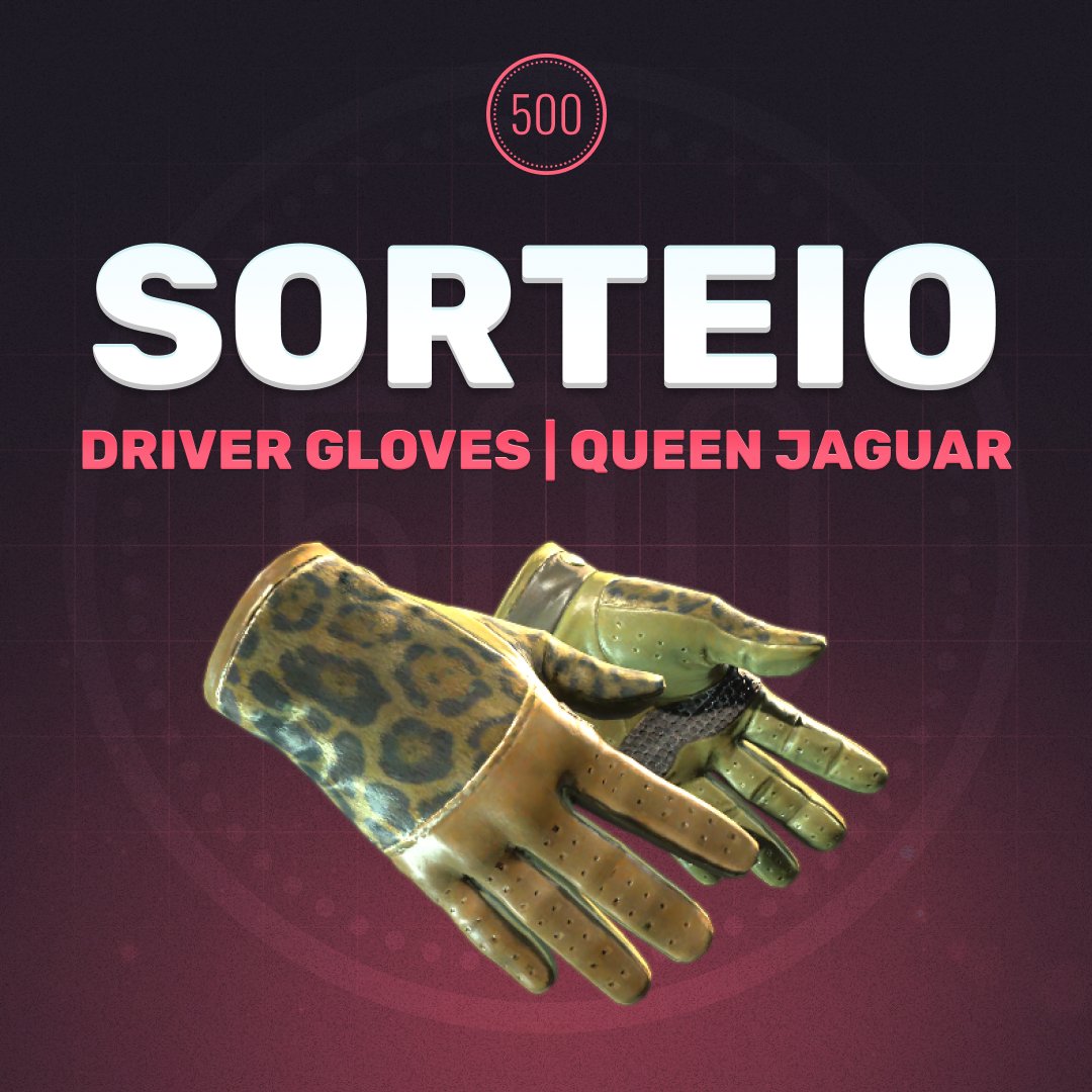 🚨 Sorteio Driver Gloves | Queen Jaguar 🚨 Para participar: 🔫 Seguir @500Casino_BR 🔫 Curta + RT 🔫 Marque 2 amigos nos comentários 🏆 Vencedor anunciado dia 30 Boa sorte! 😎