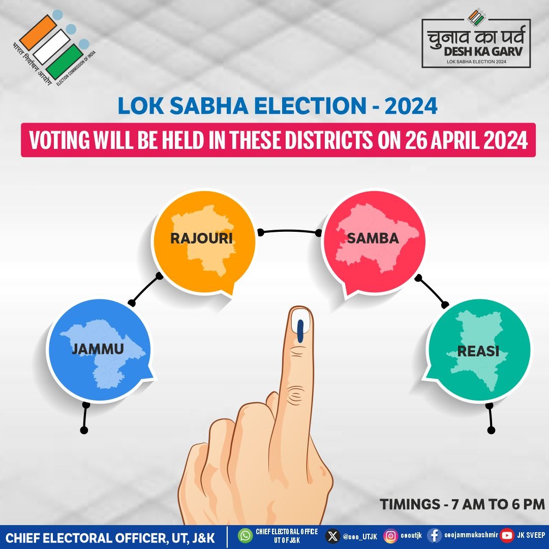 #LokSabhaElection | Voting Will Be Held In These Districts On 26 April 2024