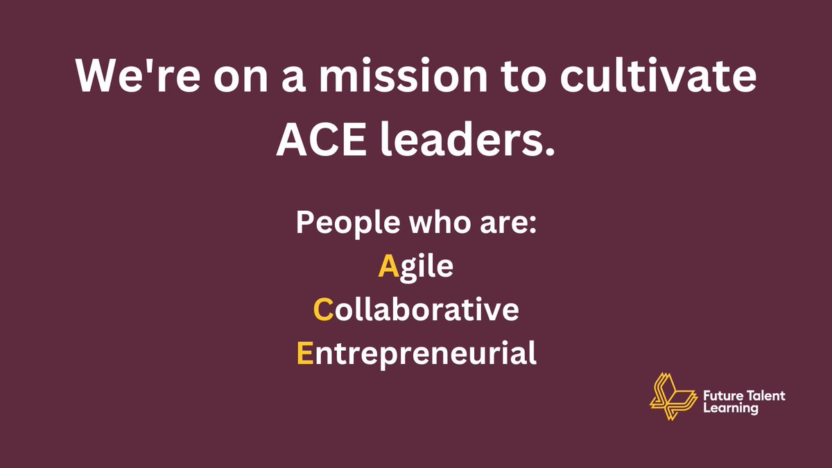 We're on a mission to cultivate ACEs—leaders who are Agile, Collaborative, and Entrepreneurial (it's a cheesy acronym, but we own it). 

Find out how we can help you create ACE leaders &amp; managers: bit.ly/4bbG3OQ