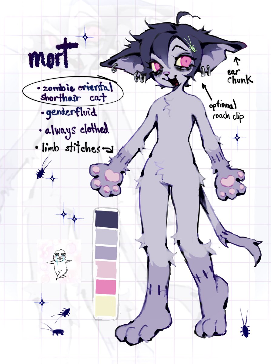 finally made a ref for my fursona