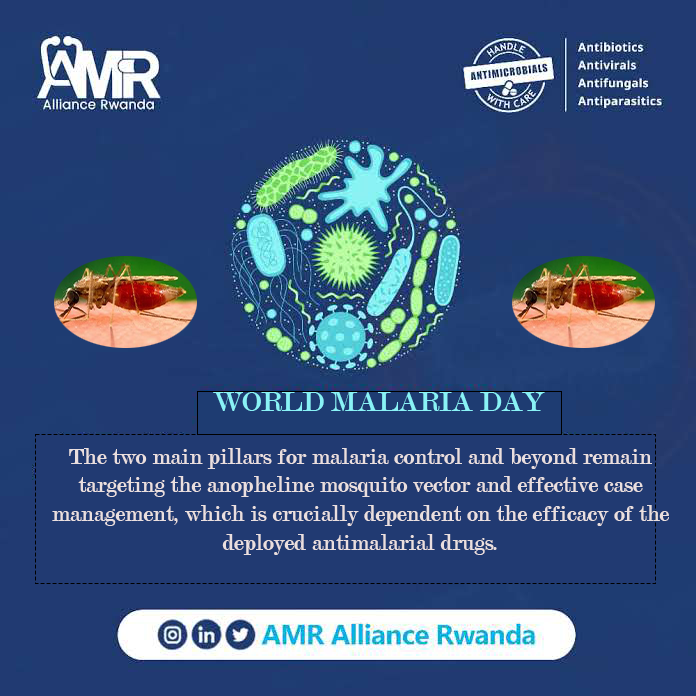 #WorldMalariaDay🦟💊 

Let's prevent #AMR in Malaria Management by targeting the anopheline mosquito vector &ensuring effective case management with reliable antimalarial drugs.

Let's strengthen this pillar to #EndMalaria and safeguard public health.

#EndMalaria #ActOnAMR