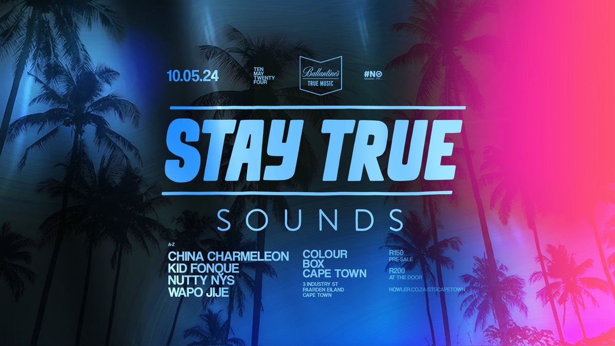 🌅Cape Town buckle up, Stay True Sounds is headed to # Colorbox with China Charmeleon, Nutty Nys, WAPO Jije label boss Kid Fonque 🎚️🎧 Tickets 🎫 tinyurl.com/sz3vr693 #deephouse #expensivemusic #staytruesounds