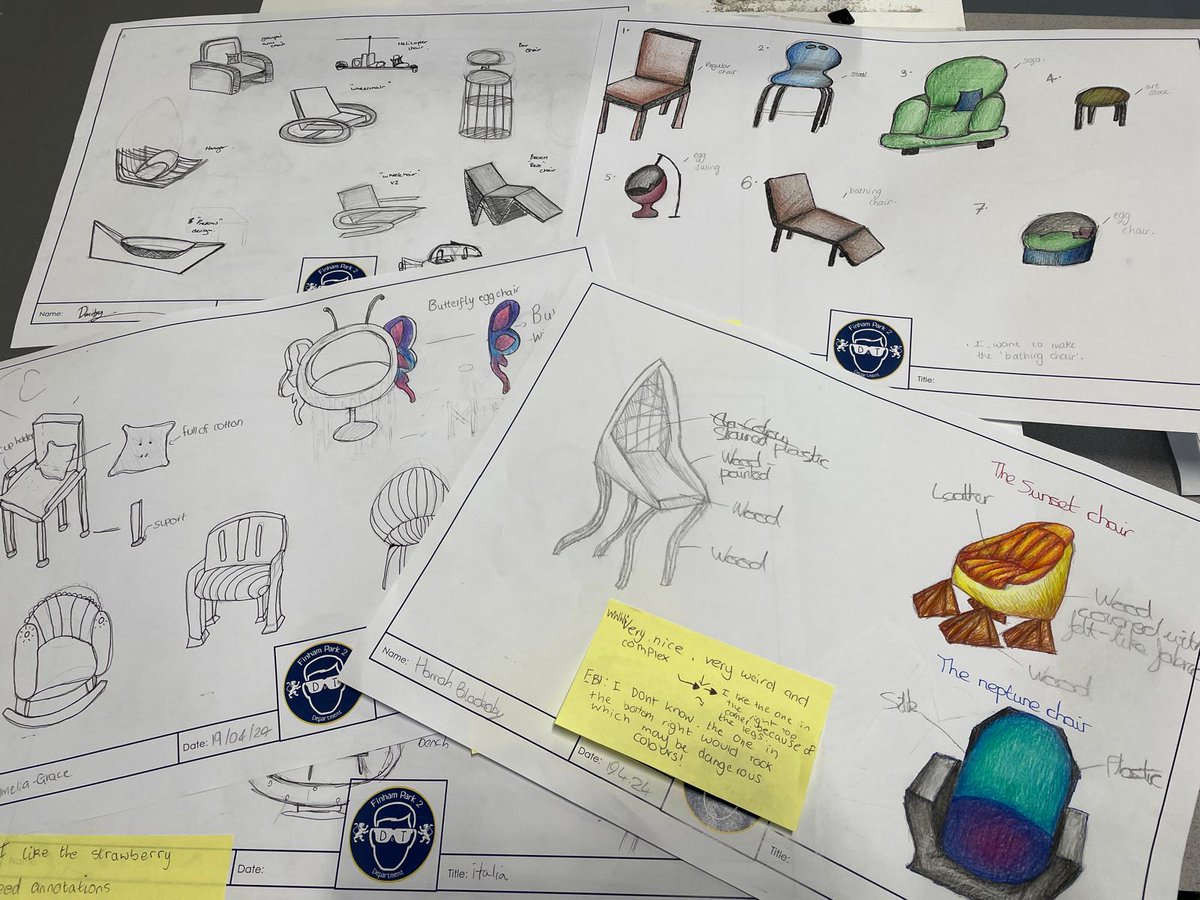 Fantastic chair sketches from year 8-well done 🪑
<a href="/FinhamPark2/">Finham Park 2</a>
#corridorofawesome