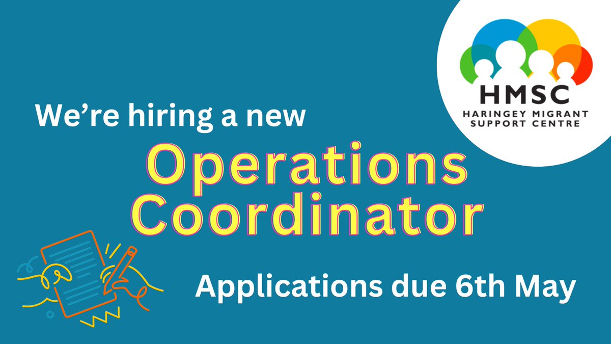📢We're hiring an Operations Coordinator!
Perfect role if you are organised, value admin &amp; process management, and want to be at the heart of a people-facing community team.

➡️21 hours per week
➡️£20,644 pro rata (£34,407 FTE)
➡️Apply by 6 May

More info: haringeymsc.org/jobs/?fbclid=I…