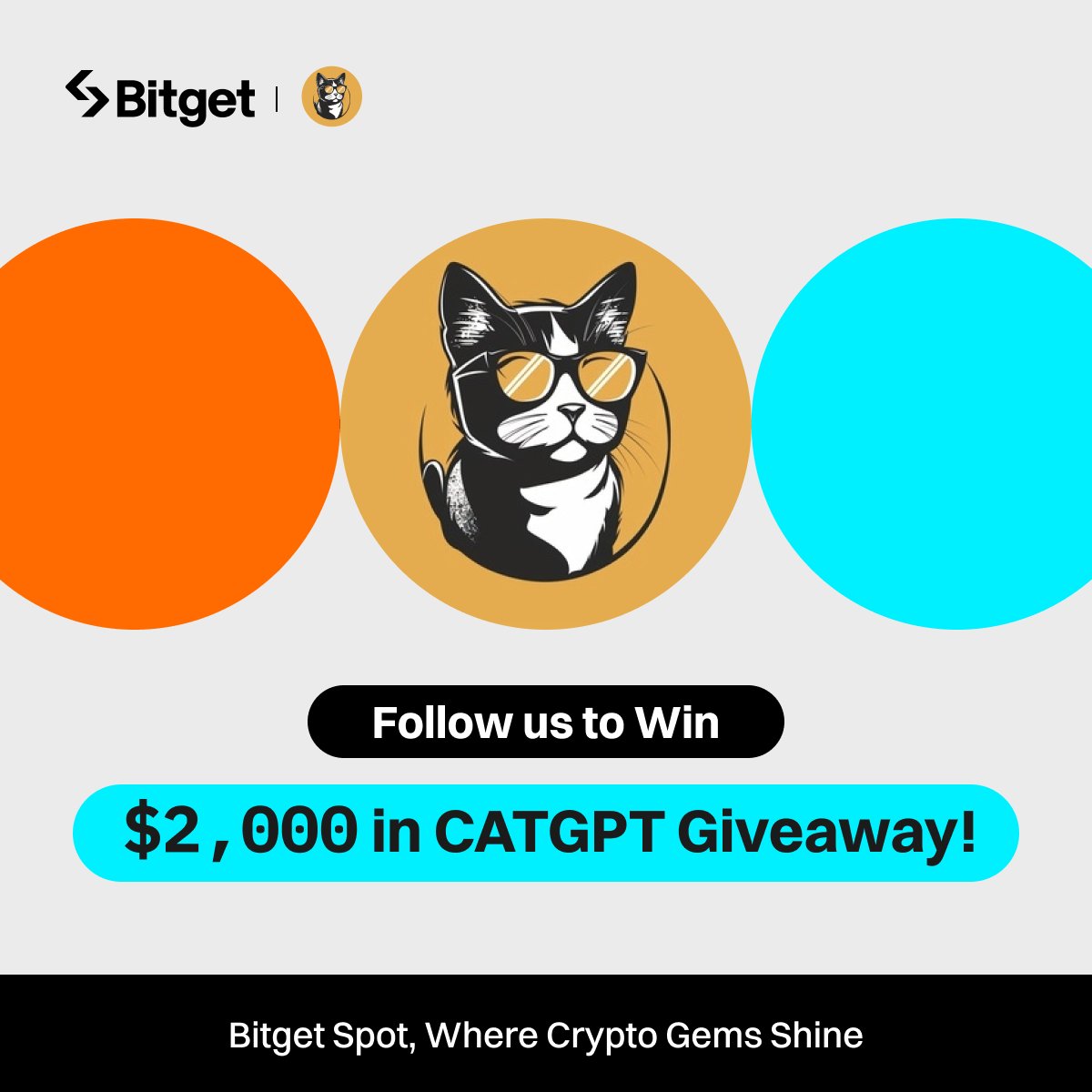 💰 $2,000 GIVEAWAY 💰 We're giving away $2,000 worth of $CATGPT to celebrate the listing! 1⃣ Follow @bitgetglobal @CATGPT_MeMe 2⃣ Repost with #CATGPTlistBitget & tag your friends 3⃣ Fill out: forms.gle/P2Lrtqkxpz2Gnj… 🎁 40 winners * $50 worth of CATGPT
