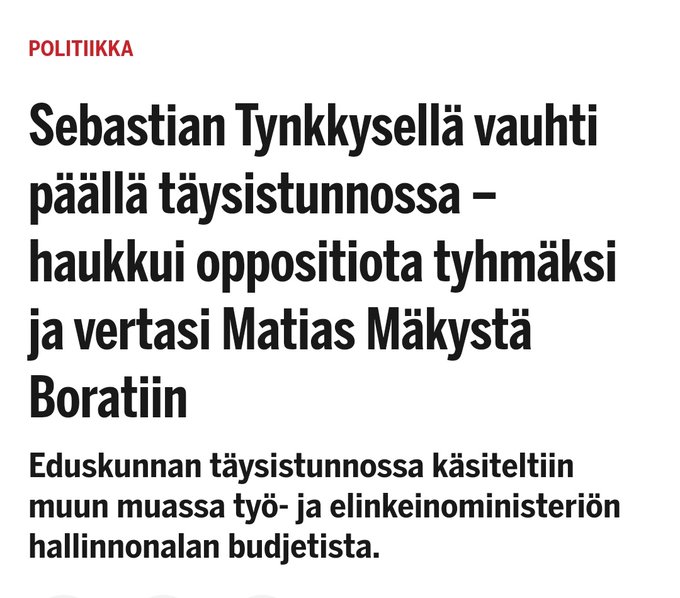 Ennennäkemätöntä törkeyttä istuntosalissa - miettikää et samat tyypit uhriutuu ja syyttää muita koulukiusaajatasoisiksi.

Kauan vielä katsomme tätä? Tähän on minusta vastattava kovaa, persut kokoomuksen kanssa tuhoavat Suomen!