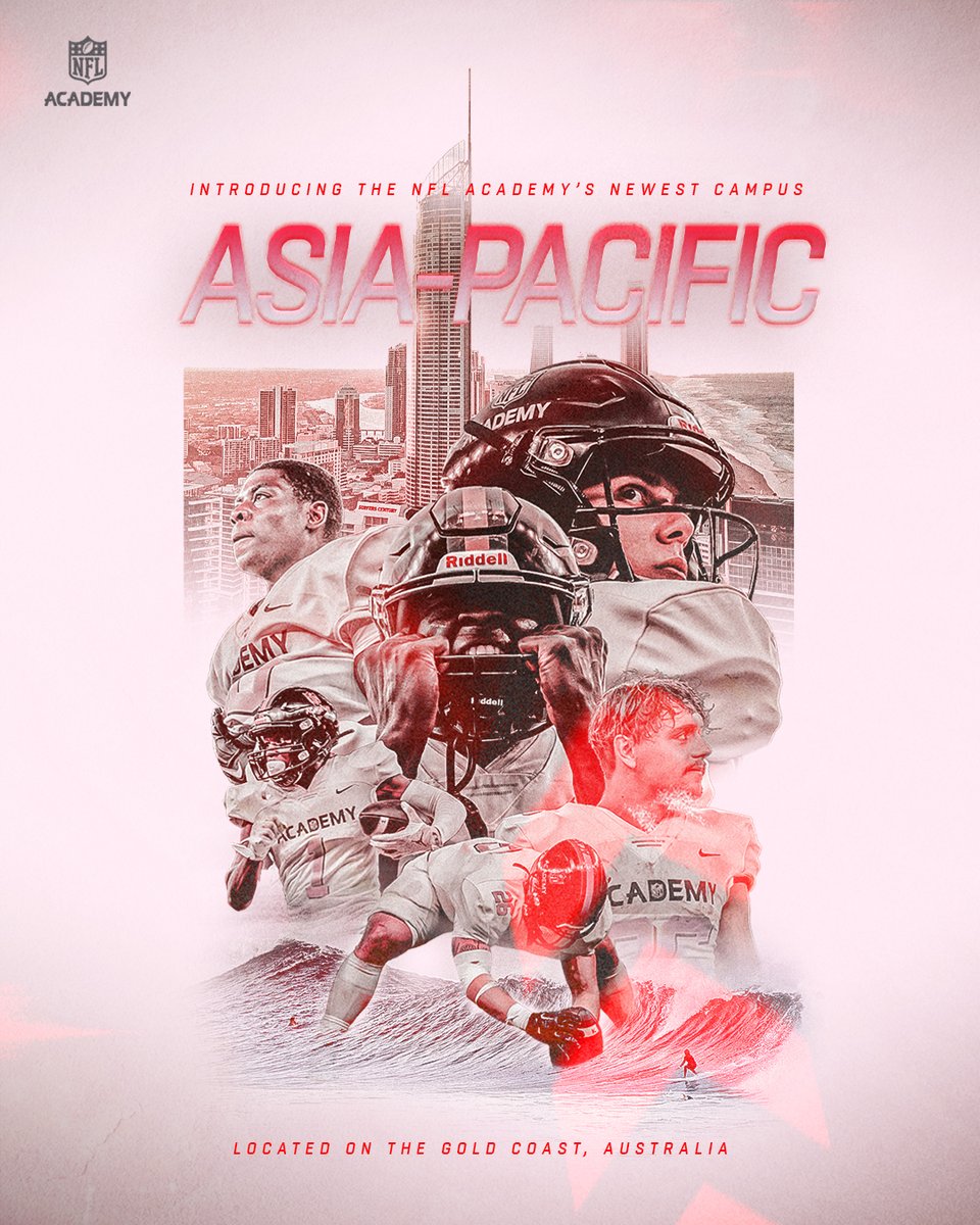 Introducing NFL Academy Asia-Pacific! 👋

A brand new campus on the Gold Coast of Australia, helping find the next generation of football talent from across the Asia-Pacific region. 

Head to nflacademy.com to register and find out more.
