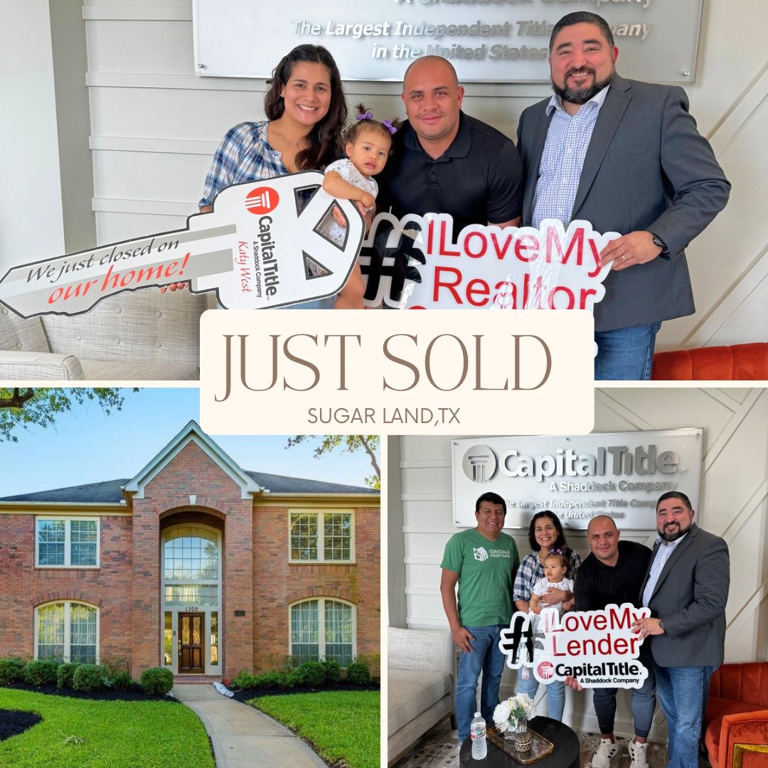 Happy to have helped such a great family get into their dream home! Special thanks to  @oakdale_mortgage for taking care of my client and @capitaltitlekatywest for a smooth closing!!

Elmer Garcia-Team Lead
Prime Real Estate Group 
elmer@primerealestategrp.com