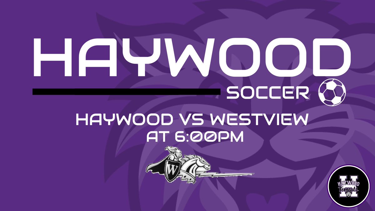 Haywood Soccer: 🆚 | Westview Chargers 🗓️ | 4-25-24 ⏰ | 6:00PM 📍 | Westview High School #haywoodtomcats