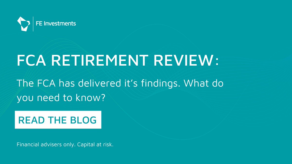 📢The FCA has delivered its findings after reviewing retirement advice. 

➡️Discover the implications for your practice in our latest blog: hubs.ly/Q02v1cH60 

Financial advisers only. Capital at risk.

#FEInvestments #FinancialAdvisers #FEfundinfo #FinancialAdvice