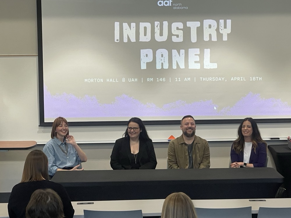 Thank you Design Week Huntsville for inviting Lilly Prince, Graphic Designer, and Megan Willoughby, Art Director, from Red Sage Communications to speak at the Industry Panel for Design Week. We loved sharing our expertise with the next generation of industry professionals!