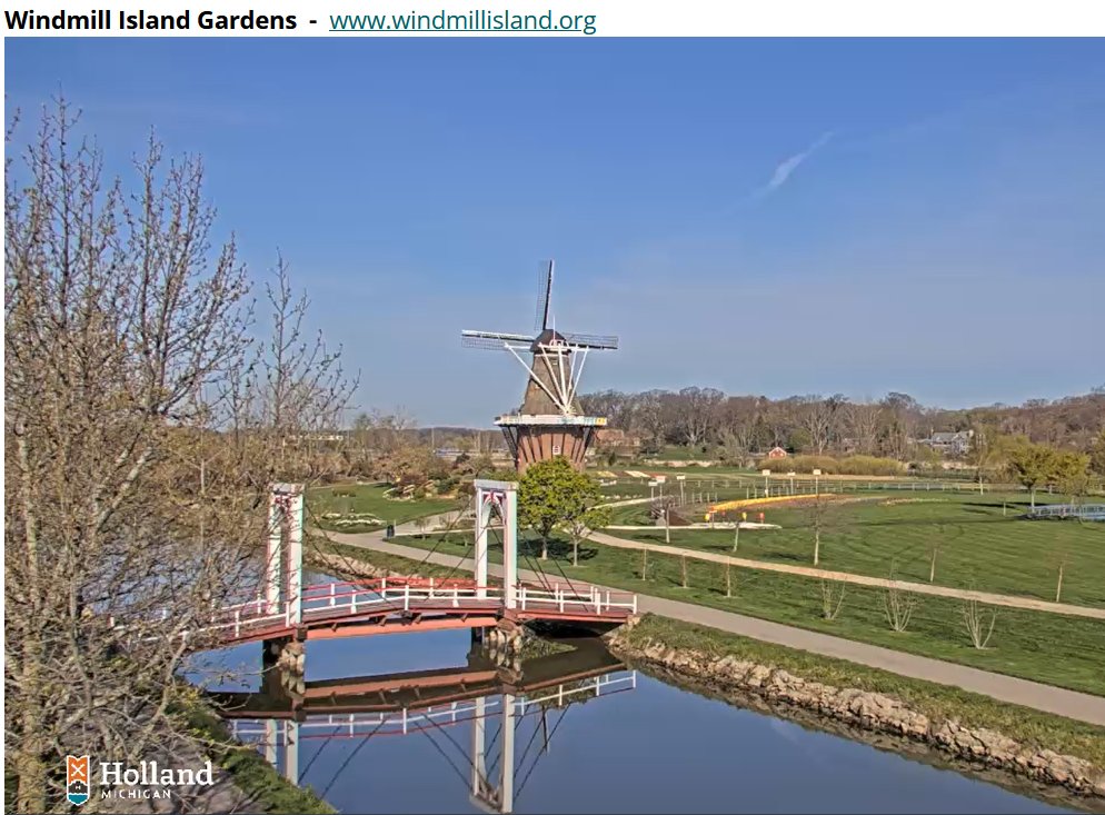 bsteffen's tweet image. This is Windmill Island in Holland, Michigan.  Just a few high, thin clouds and a couple of jet contrails in the sky  now.  We&apos;re on our way to a beautiful, sunny day in Michigan.  I&apos;ve got a look at low temperatures in Michigan this AM on my blog:  woodtv.com/weather/bills-… #miwx