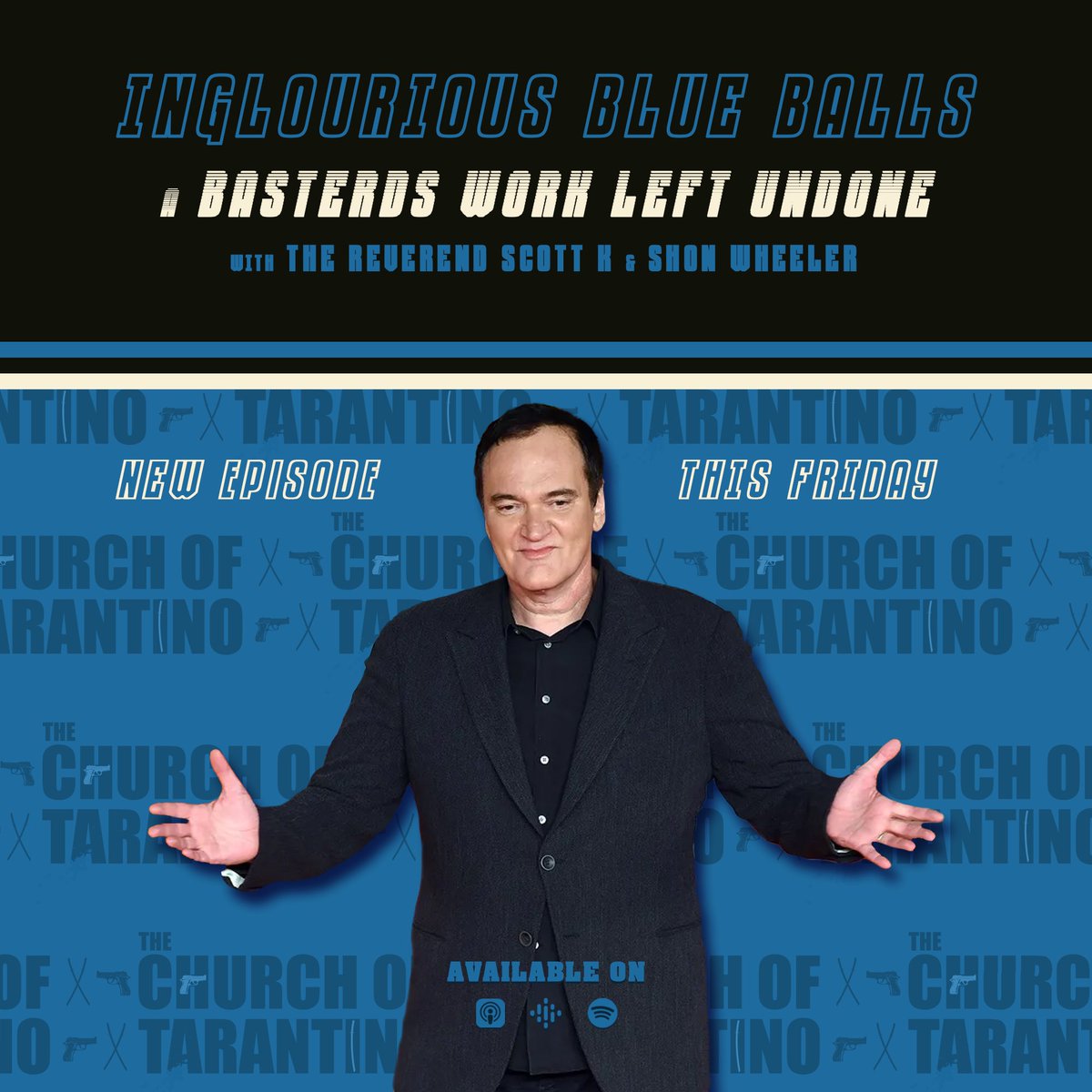 Join me & my co-host Shon Wheeler of @ScareFlair for our latest episode of Inglourious Blue Balls, as we take a look at the latest Tarantino bombshell, the cancellation of “The Movie Critic” as it has unexpectedly found itself on this notorious list of unrealized projects.
