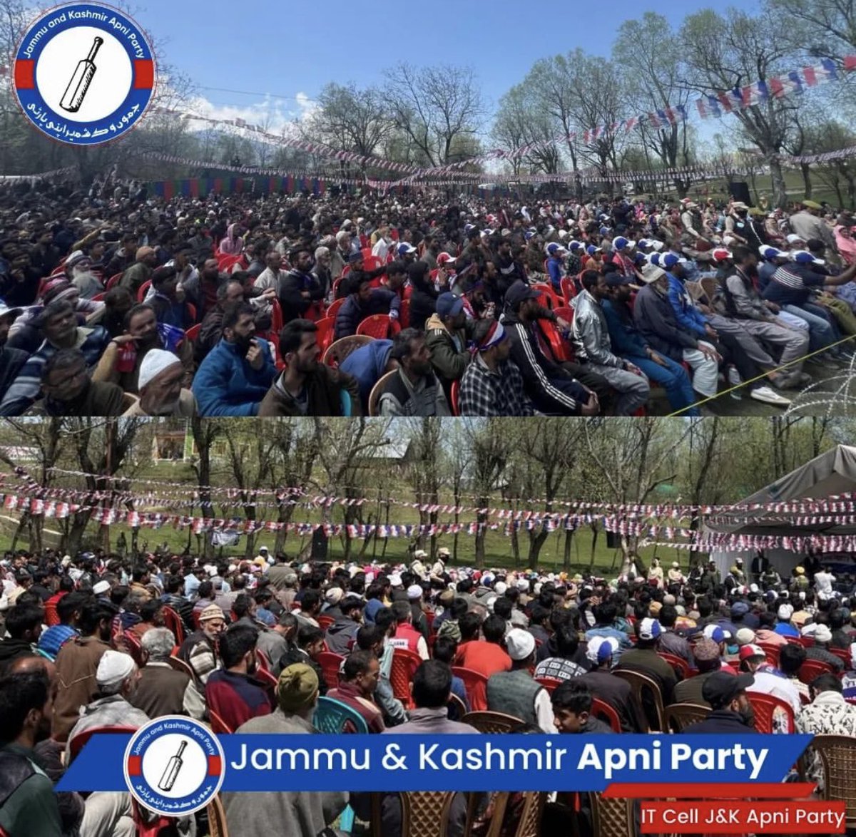 An extraordinary display of support at our public outreach program in Khan Sahib, Budgam. Your enthusiastic participation ignites our resolve to strive for excellence and progress. Together, let's chart a course towards a future filled with promise and unity. #APNIParty…