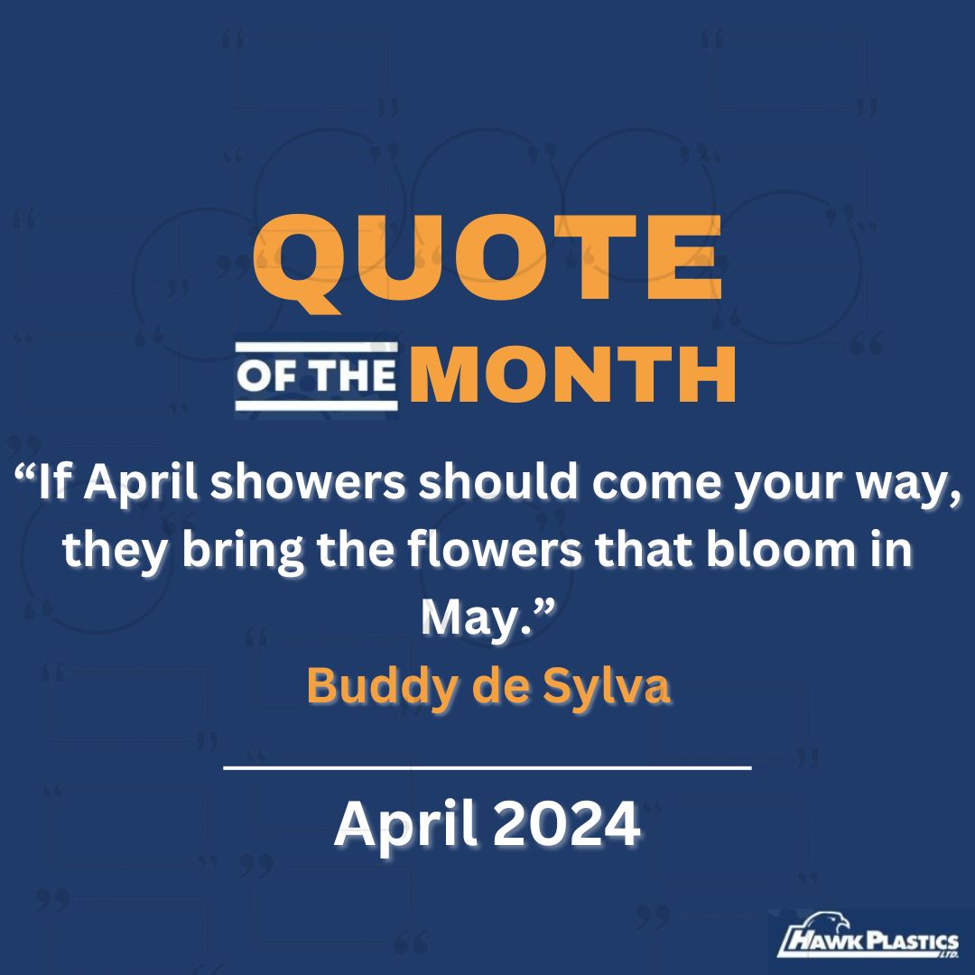 HawkPlastics's tweet photo. Quote of the Month - April 2024💬📖
#hawkplastics #hawk #plasticsmanufacturing #windsor #windsorontario #localemployer #localeconomy #supplychain #autosupplier #quoteofthemonth #buildingtomorrow #manufacturing #people #quotes https://t.co/hoRB6WhUjS