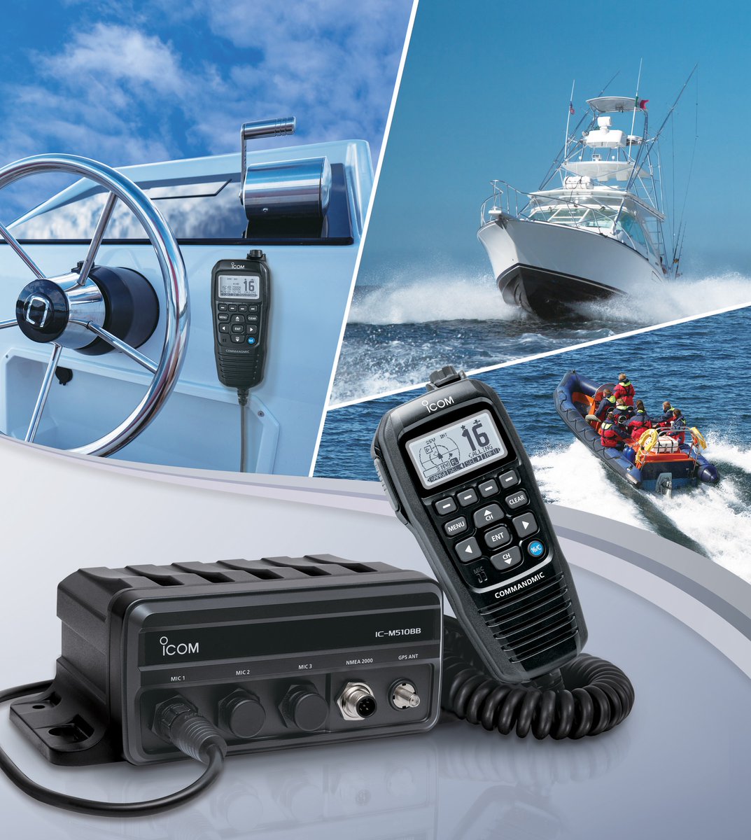 Upgrade your helm with the IC-M510BB Black Box VHF Radio. This sleek radio installs out of sight, keeping your helm clear and organized. Plus, control it from virtually anywhere on board with the option of up to three CommandMic’s. icomuk.co.uk/IC-M510BB_Blac… #icom #vhf #marine