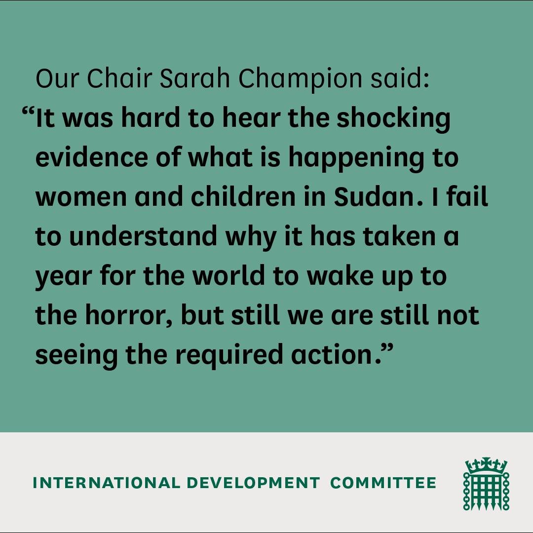 CommonsIDC's tweet photo. Read our Chair @sarahchampionmp on the "war on women" in what
@UN has called the "forgotten conflict" in #Sudan

https://t.co/Dl12SWcSho