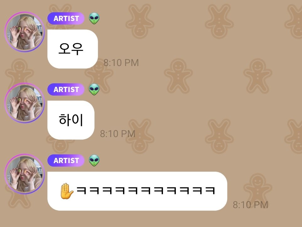 ⭐️💭

'Ouh'

'Hi'

'✋ㅋㅋㅋㅋㅋㅋㅋㅋㅋㅋㅋ'

Yes Winter what is it? 😭😭