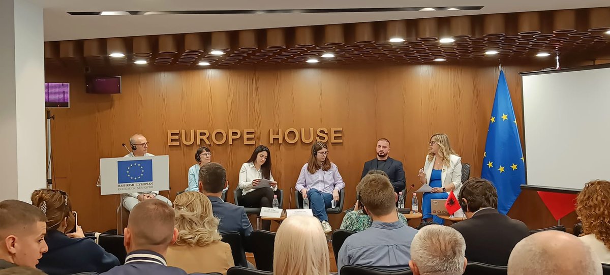 Solidar_EU's tweet photo. What an honor to be hosted by @ForLabourRights for the presentation of the findings of the Social Rights Monitor in Albania! The EPSR is a key framework for social justice in the Western Balkans, too and civil society has a crucial role to play in its monitoring &amp; implementation. https://t.co/7P9tU3TYN0