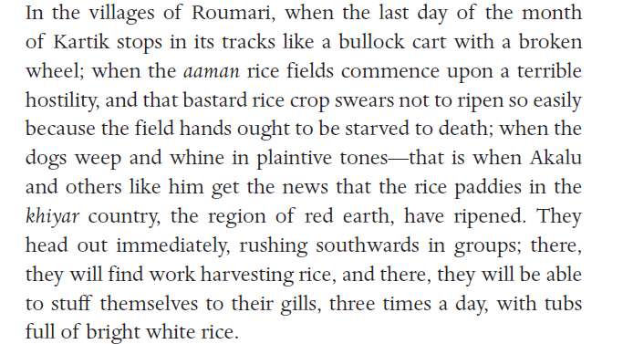 One of my favorite passages from one of my favorite Mashiul Alam stories: Akalu's Journey to the Land of Red Earth. What a stunning intro paragraph! amazon.in/Meat-Market-Te…