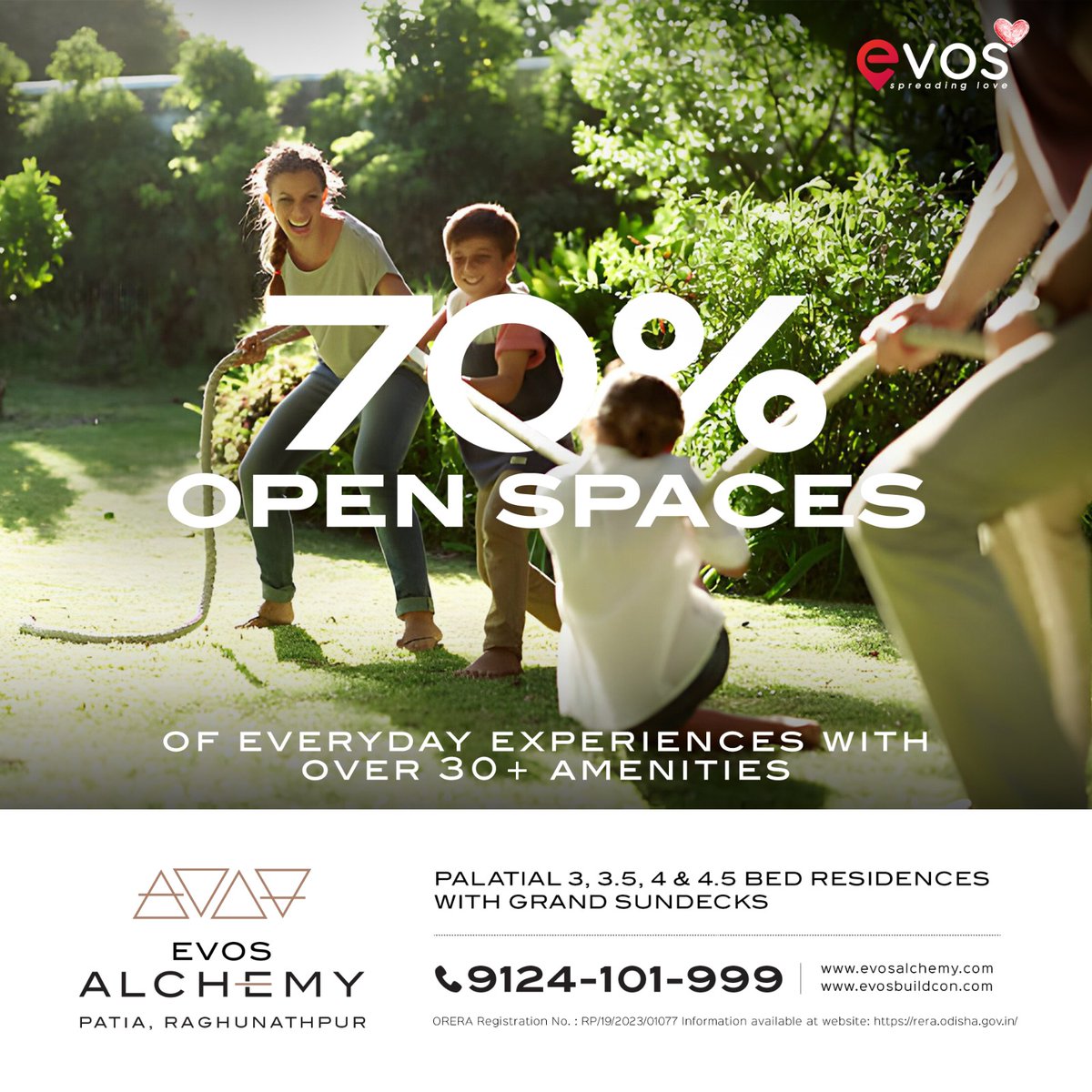 Picture the biggest project in town, offering a sprawling 4+ acre open space. Picture yourself relishing in this vast area daily, accompanied by over 30+ delightful amenities woven into the scenery.
#OpenSpace #realestate #Podium #LargestPodium  #EvosAlchemy #bhubaneswar #odisha