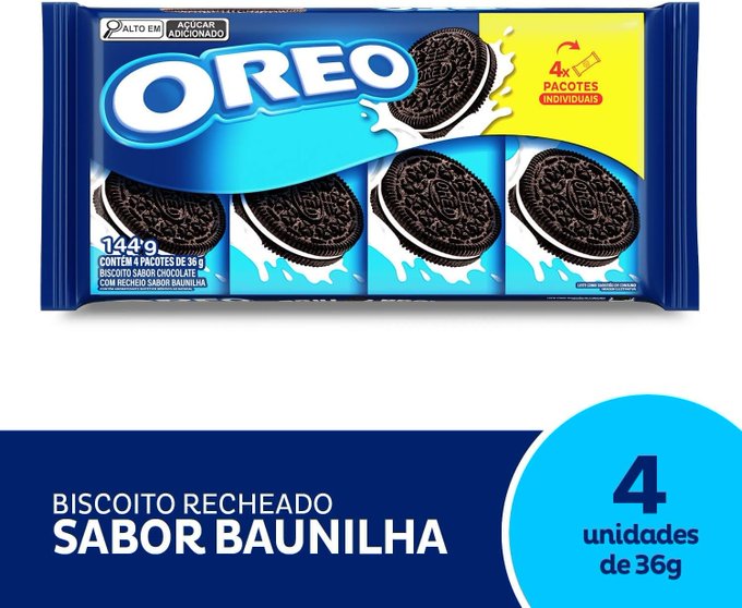 [OFERTA ENCERRADA]Biscoito recheado Oreo original multipack 144g