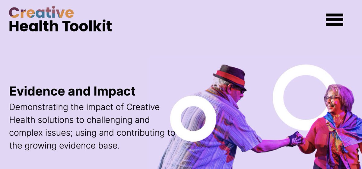 Working in an ICS & want to develop #creativehealth approaches to deliver better health outcomes? Explore the creativehealthtoolkit.org.uk

Join us 10 – 11am on 23 May, for a Toolkit session during Creativity & Wellbeing Week to discover more
creativityandwellbeing.org.uk/listing/the-cr…