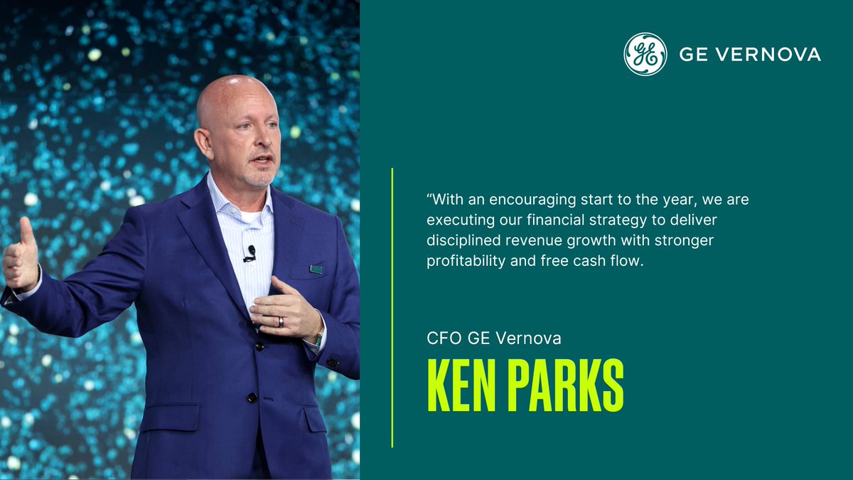 The future is looking brighter than ever here at GE Vernova. Read more from Ken Parks, GE Vernova CFO, on our quarterly earnings. gevernova.com/news/articles/…
