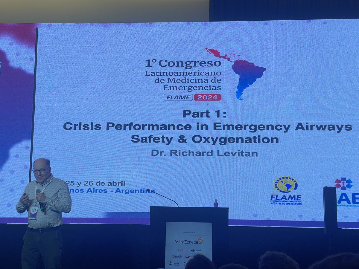 Congreso Internacional de Emergencias @SAE_arg @FLAME_OficialEM. Levitan’s Lecture: Crisis Performance in Airway Management. @AirwayMxAcademy @airwayGladiator @LaViaAerea @ViaAereaMaster @ViaAerea_cl @CursoEMIVA