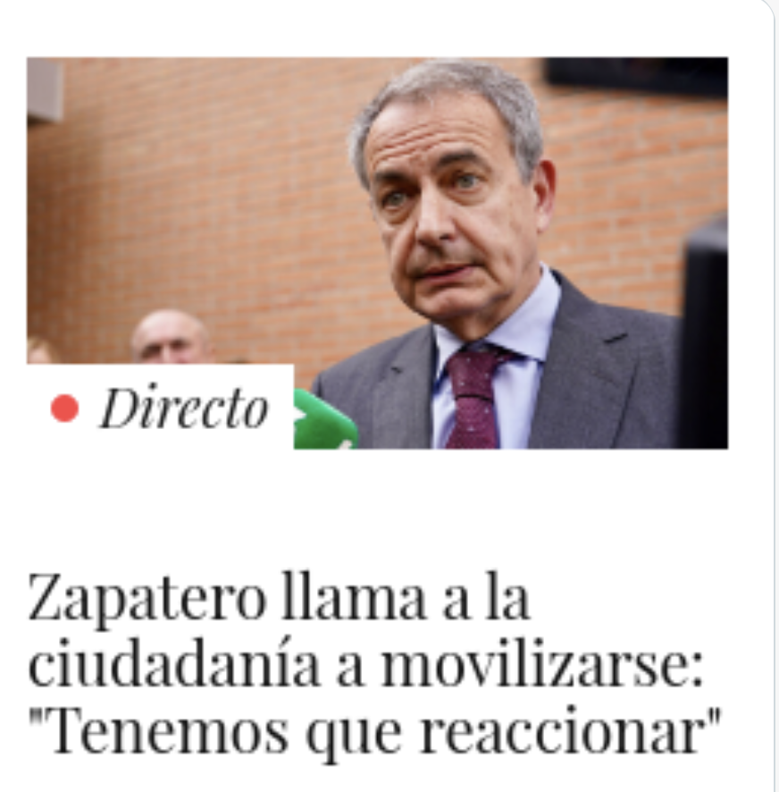 Llama a 'reaccionar' frente a la ley este ser sórdido Zapatero, cabecilla del Foro de São Paulo/Grupo de Puebla, amigo de Morales, Kirchner, Amlo y Correa, íntimo de Maduro y el hombre de los trabajos sucios del régimen venezolano, que es, nadie lo olvide, el régimen más asesino,