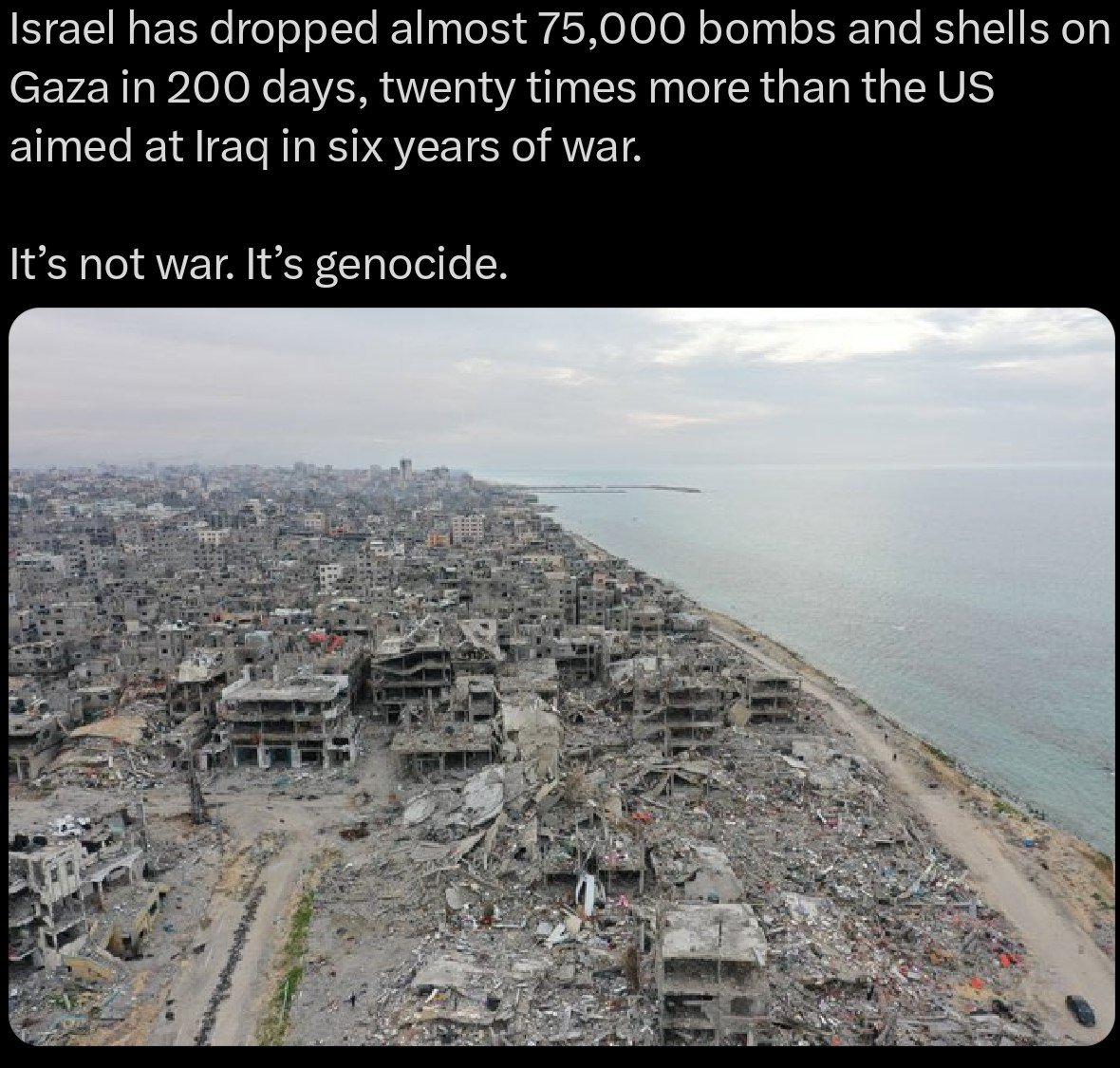 granati_mauro's tweet photo. Perché radere al suolo GAZA quando sai molto bene che HAMAS è praticamente intatta e si nasconde nel sottosuolo..
Forse per costruire il canale ben gurion e tanti condomini affacciati sul mediterraneo?
#gazagenoc https://t.co/CXf8WqBWMp