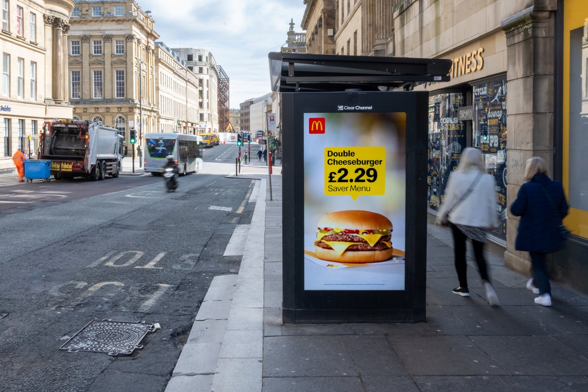 'Double Cheeseburger £2.29 Saver Menu' . @McDonalds . @ClearChannelUK . #ooh #outofhome #advertising #oohmedia #oohadvertising #advertisingphotography