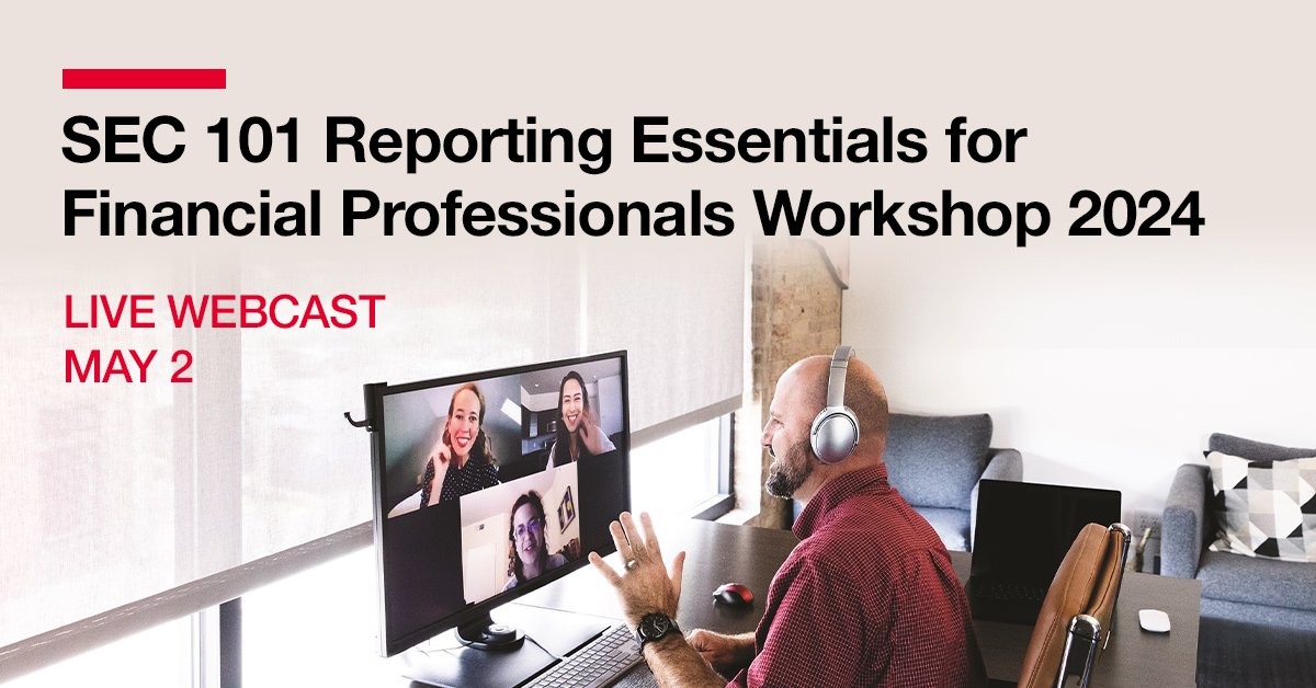 Are you new to SEC reporting? If so, you must attend this program! Review the various sources of guidance for SEC reporting, practice researching SEC disclosure questions, and more. Register for this interactive Workshop now: bddy.me/44jhMEm