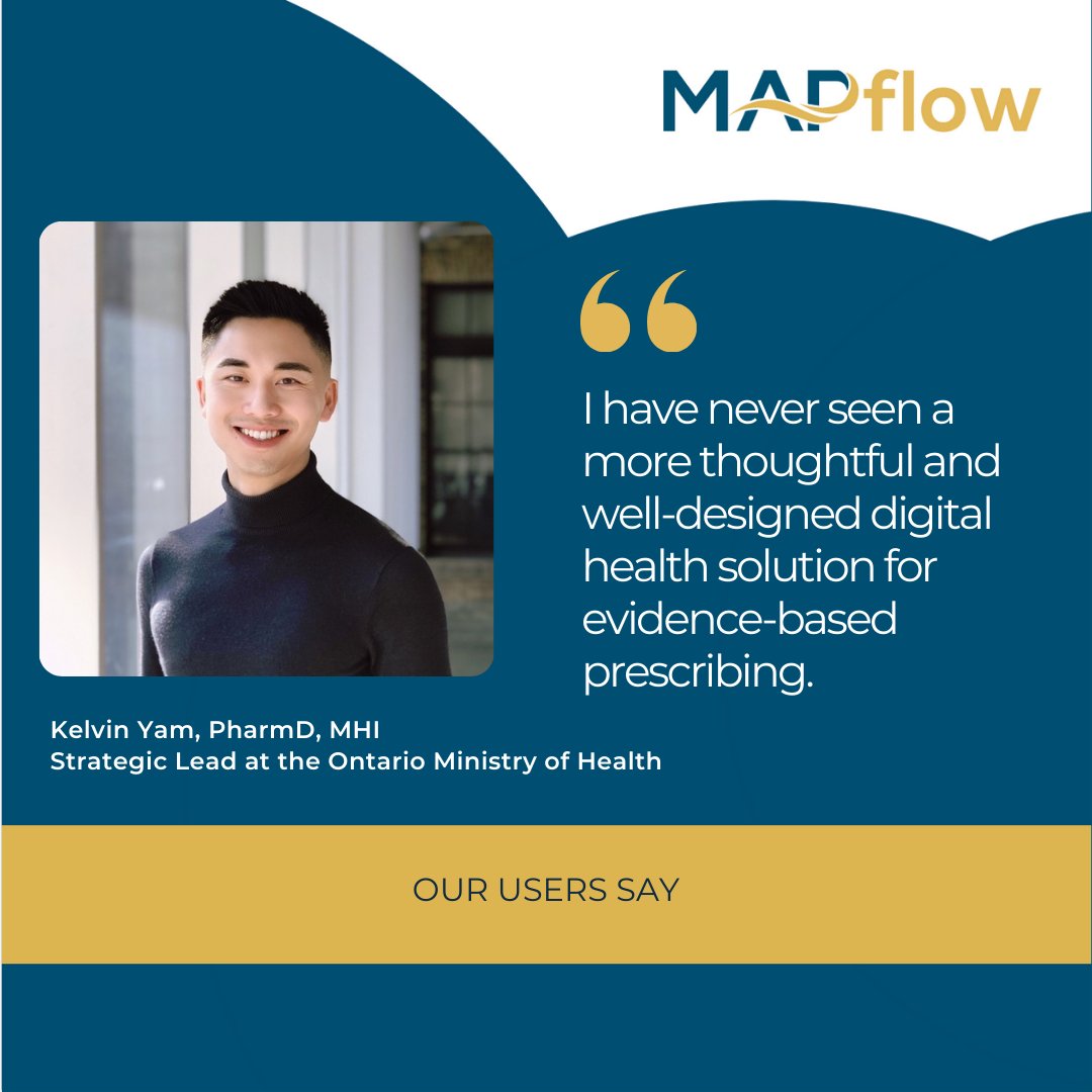 MAPflowInc's tweet photo. We were so thrilled to receive incredible feedback from Kelvin Yam, PharmD, MHI, Strategic Lead at the Ontario Ministry of Health.
Want to see what MAPflow can do for you? Get in touch at support@mapflow.ca! 💬
#MAPflow #PharmacyInnovation #MinorAilments #HealthTech https://t.co/R1wiy1GQLm