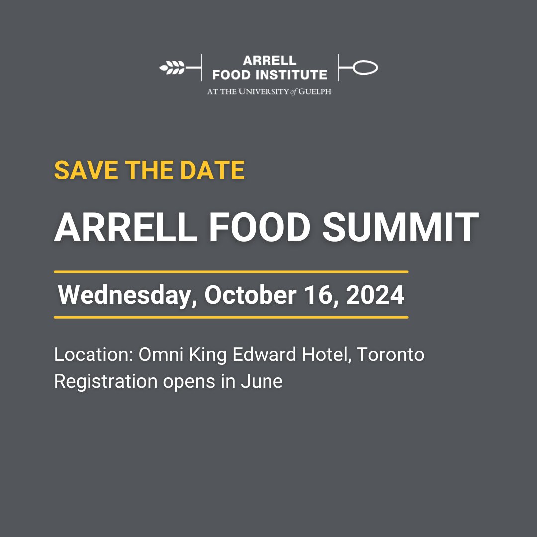 📢 Mark your calendars! 🌏 AFI is thrilled to host the 7th Annual Arrell Food Summit on World Food Day, October 16th, 2024 at the Omni King Edward Hotel Toronto! Keep an eye on our website, socials, and newsletter for registration to open in June!