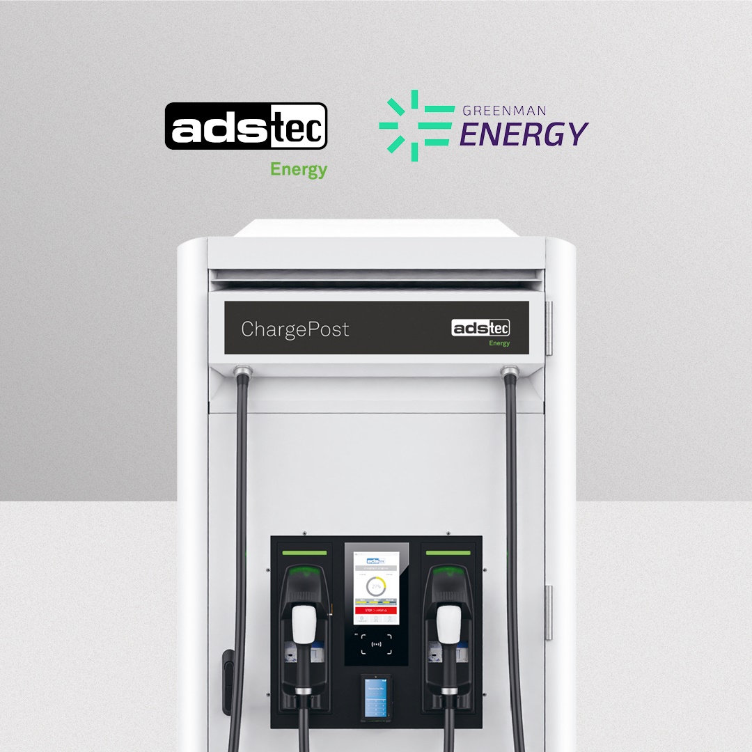 ADSTEC_Energy's tweet photo. Our partner base continues to grow! Greenman Energy opts for battery-buffered fast chargers from #ADSTECEnergy. 🔋⚡
Greenman Energy installs its first #ChargePost at a supermarket. 
For more information, please visit our newsroom: https://t.co/DgC9HwsAVR https://t.co/Hz5PGJQJaW