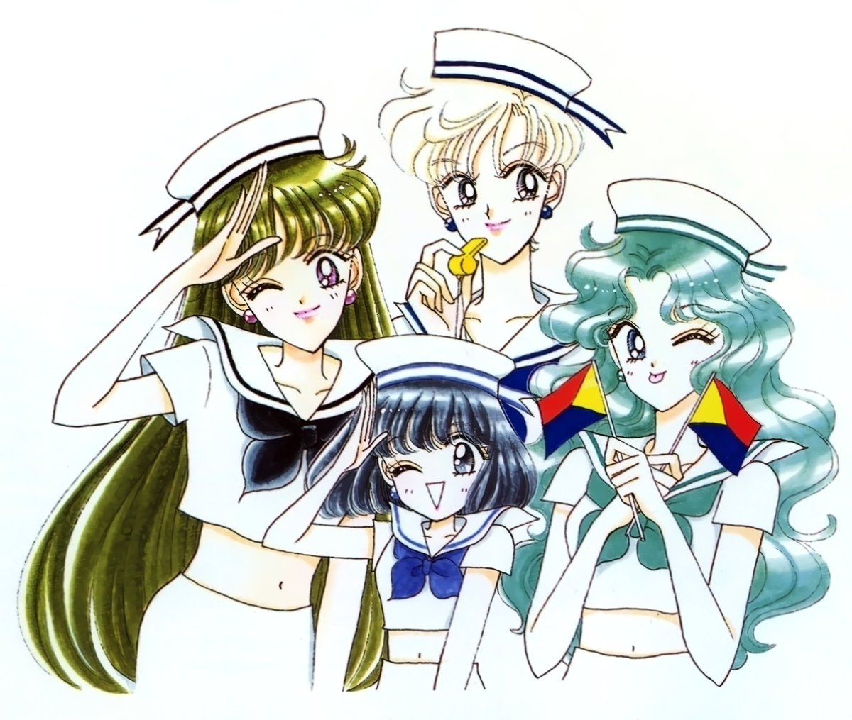 They also know how to be cute. 
🥹🖤💜💙💚✨️
#sailorpluto #sailorsaturn #sailoruranus #sailorneptune