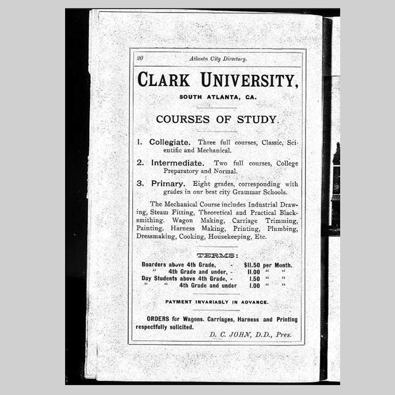 A 🧵: Atlanta University was established in 1865 by the American Missionary Association and was the nation’s first institution to award graduate degrees to African Americans. Clark College was founded in 1869 and was the nation’s first four-year liberal arts college to serve a