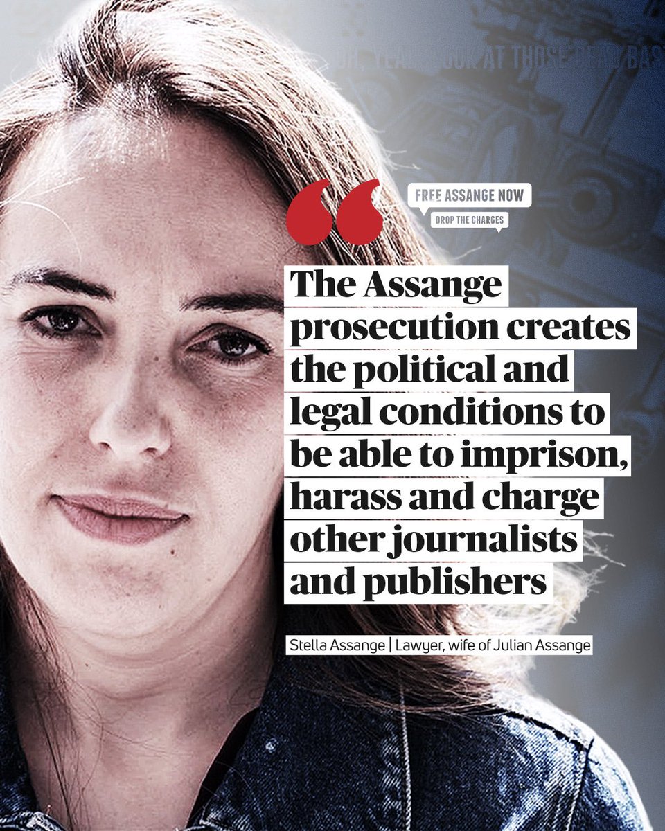 Stella Assange: “The Assange prosecution creates the political and legal conditions to be able to imprison, harass and charge other journalists and publishers” #FreeAssangeNOW